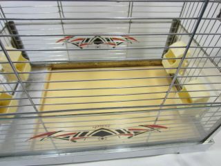 Vintage GenyKage Made in England Bird Cage with Stand 5