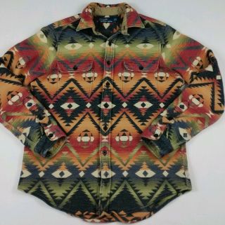Vintage Polo Ralph Lauren Navajo Blanket Shirt Rare Country Indian Aztec Serape