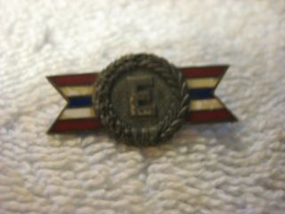Vintage U.  S.  Army Navy Wwii World War 2 Sterling Silver Production Award E Pin