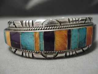 IMPORTANT TOM DAVID VINTAGE TURQUOISE STERLING SILVER BRACELET 3