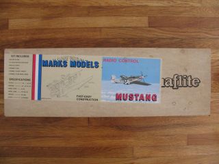 Vintage Marks Models Jemco North American P - 51d Mustang Balsa Airplane Kit Nib