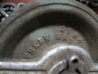 Old CHAIN HOIST Double Pulley 1000 lb.  Minn Thern Machine Co.  VINTAGE 7