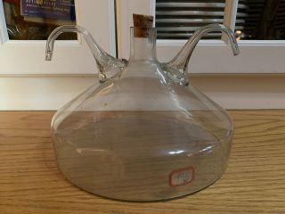 Vintage/antique Lab Glass Vapor Condenser Vacuum Flask - Rare Rare Rare