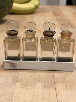 Vintage chanel 4pc set perfume bottles mini sample with dauber long stem 2