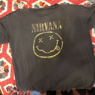 Nirvana Vintage Shirt 1992 Flower Sniffin Smiley Kurt Cobain Dave Grohl Grunge