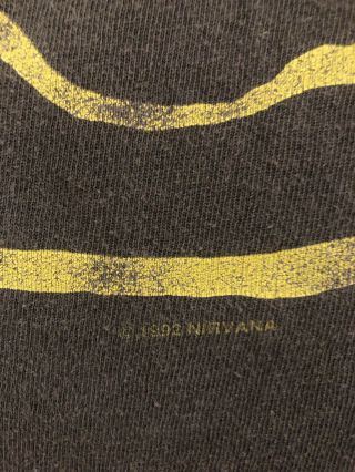 nirvana vintage shirt 1992 Flower Sniffin Smiley Kurt Cobain Dave Grohl Grunge 3
