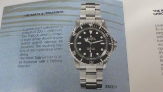 VINTAGE ROLEX Submariner 5513 16800 watch box case 395902969 8