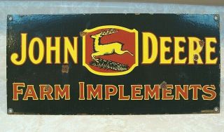 Vintage John Deere Farm Implements porcelain sign 3