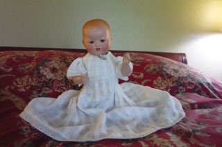 Antique Armand Marseille 14 " German 351 Bisque Head Baby Doll Character Perfect