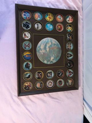 Vintage Nasa Wall Plaque Manned Spaceflight Dates Commemorative