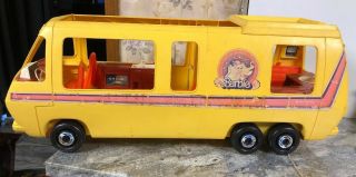 Barbie Star Traveler Motor Home Rv Bus Camper Yellow Orange 1976 Vintage