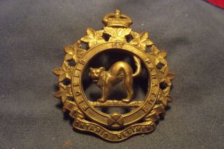 Ww Ii/pre Ww Ii Canadian Brass Cap Badge To The Ontario Regiment (tank)