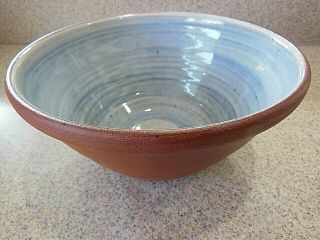 Vintage Denis Vibert Pottery Bowl Marked Vibert Maine 8 Inches Diameter