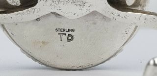 Vintage Navajo Sterling Kingman Spiderweb Turquoise Cuff Bracelet Signed TD 7