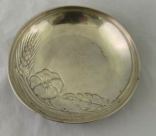 Italian Arts And Crafts Style 800 Silver Bowl Lava Mano ⭐️508fl 7 1/4” 160 Grams