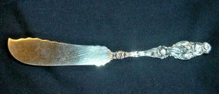 Whiting Sterling Silver Master Butter Knife 6 3/4 " Lily Pattern 1902 Lion Mark
