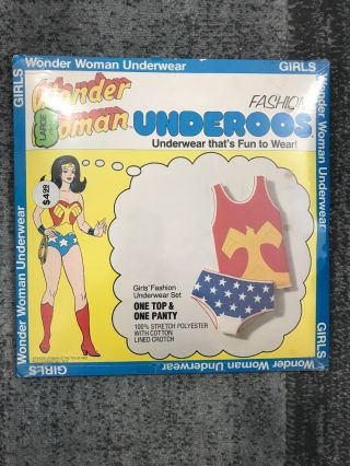 Vintage 1978 Wonder Woman Underoos Dc Comics Old Stock Rare