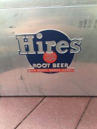 Vintage Hires Root Beer with Roots Metal Cooler 22 