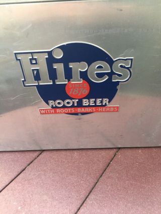 Vintage Hires Root Beer with Roots Metal Cooler 22 