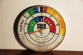 Vintage Swix Wall Thermometer Snow Temperature Wax Nordic Xc Skiing 12 "