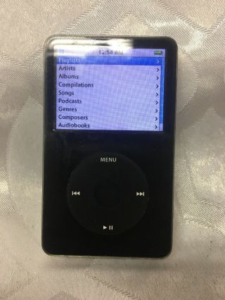 Vintage Black Apple Ipod Classic 5th Gen,  80gb,  A1136,  1100 Songs On Memory.