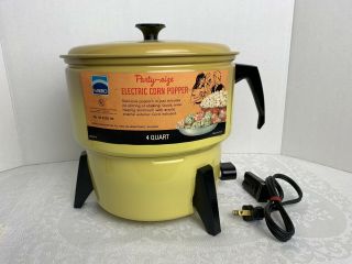Vintage Mirro Aluminum Electric Popcorn Popper M - 9235 45 Popcorn Harvest GoldNew 2
