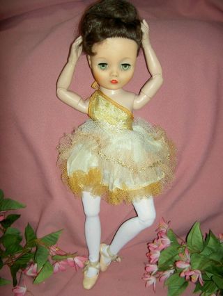 Rare Uneeda,  Dollikin Multi - Jointed 20 " Plastic Doll In Ballet Costume