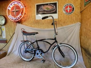 1974 Schwinn Stingray Banana Seat Muscle Bike Black Deluxe Vintage S2 Slik 70s