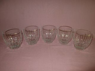 Vintage Baccarat France Crystal Glass Set Of 5 Massena Tumbler Rocks Glasses