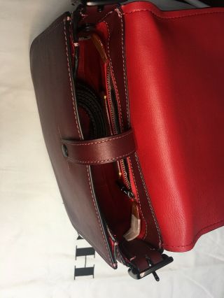 Coach 1941 Leather Saddle Bag 23 Shoulder Bag Crossbody 55036 Bordeaux RARE 5