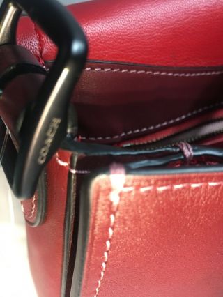 Coach 1941 Leather Saddle Bag 23 Shoulder Bag Crossbody 55036 Bordeaux RARE 9