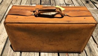 2 Vintage Hartmann Luggage Belting Leather Suitcase & Carry On Suitcase.