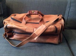 Rare Vtg Tumi Columbian Berluti Style All Leather Weekender Duffle Bag