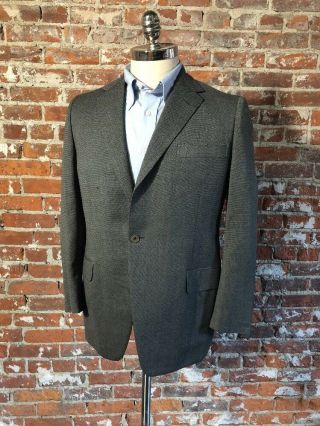 Classic Vintage J.  Press Wool Pindot Birdseye Charcoal Suit Grey Size 40s