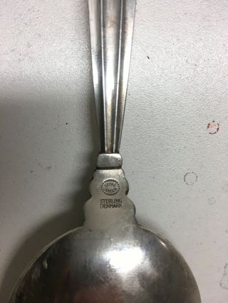 1 Georg Jensen Acorn Sterling Silver Flatware Soup Spoon 6 3/8” Rare 4
