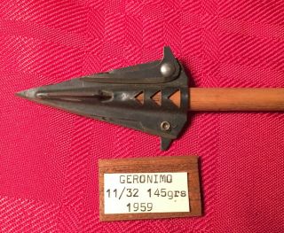 Geronimo 11/32 145 Gr.  1959 Vintage Broadhead Arrow Archery