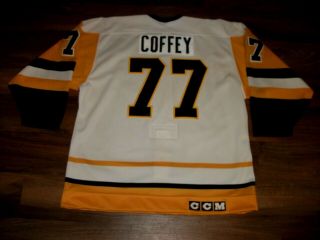 VINTAGE PAUL COFFEY CCM PITTSBURGH PENGUINS AUTHENTIC HOCKEY JERSEY SIZE 48 - 50 2