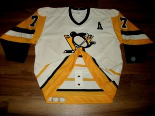 VINTAGE PAUL COFFEY CCM PITTSBURGH PENGUINS AUTHENTIC HOCKEY JERSEY SIZE 48 - 50 6