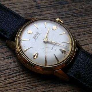 Rare Vintage Gold Plated Man ' s TISSOT CAMPING Automatic Watch 3