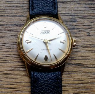 Rare Vintage Gold Plated Man ' s TISSOT CAMPING Automatic Watch 6