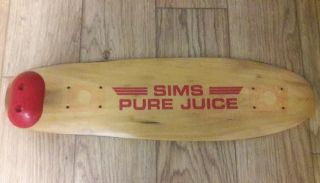 Vintage Rare Nos 70s Sims Pure Juice Skateboard Alva Hosoi Kicktail