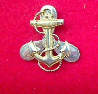 Vintage Ww2 U.  S Navy Anchor & Propeller Pin Sterling Silver