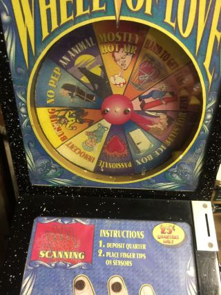 Vintage Mr Vend Wheel Of Love Coin Op Vending love meter 2