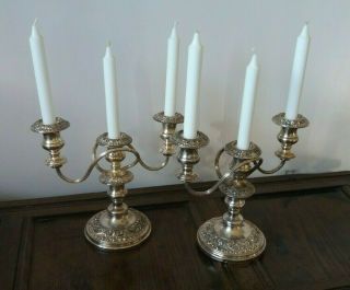 Vintage Silver Plated Candelabra / Candlesticks - Or 5 Sconce,  Single