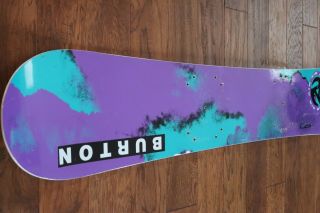 Vintage Burton Air 6.  1 Snowboard with Bindings Rare 4