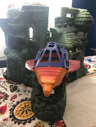 Vintage Motu Castle Grayskull Near Complete With Point Dread And Talon Fighter 2