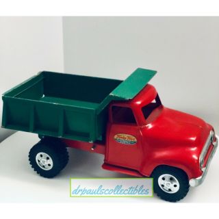 Tonka Toys 1950’s Vintage 13” Red & Green Dump Truck