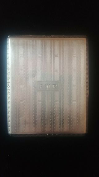 Vintage Sterling Silver Cigarette Case Signed E.  B.  M.  Co.  U.  S.  A.  3.  09ozs.
