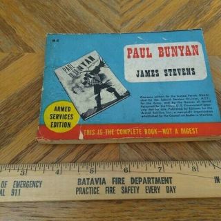 Paul Bunyan M - 8 “armed Services Edition” Ww 2