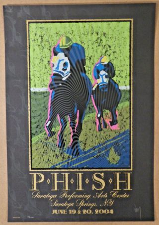 Rare Phish Poster Jeff Wood Saratoga Springs June 19 - 20 2004 Signed Numbered